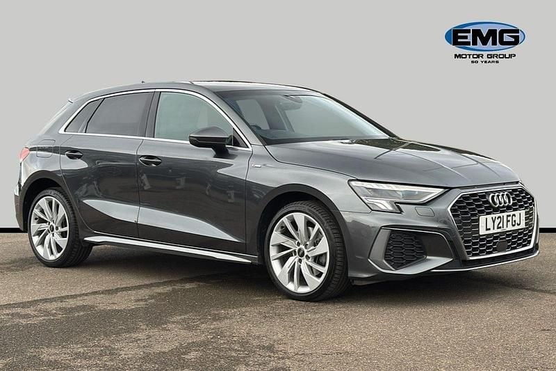 Grey Used 2021 Audi A3 Sportback S-Line Hatchback | £18,590 - Image 1/3
