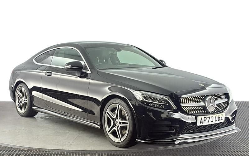 Used Mercedes C200 AMG line 198 HP (145 kW) 2020 Black Coupe