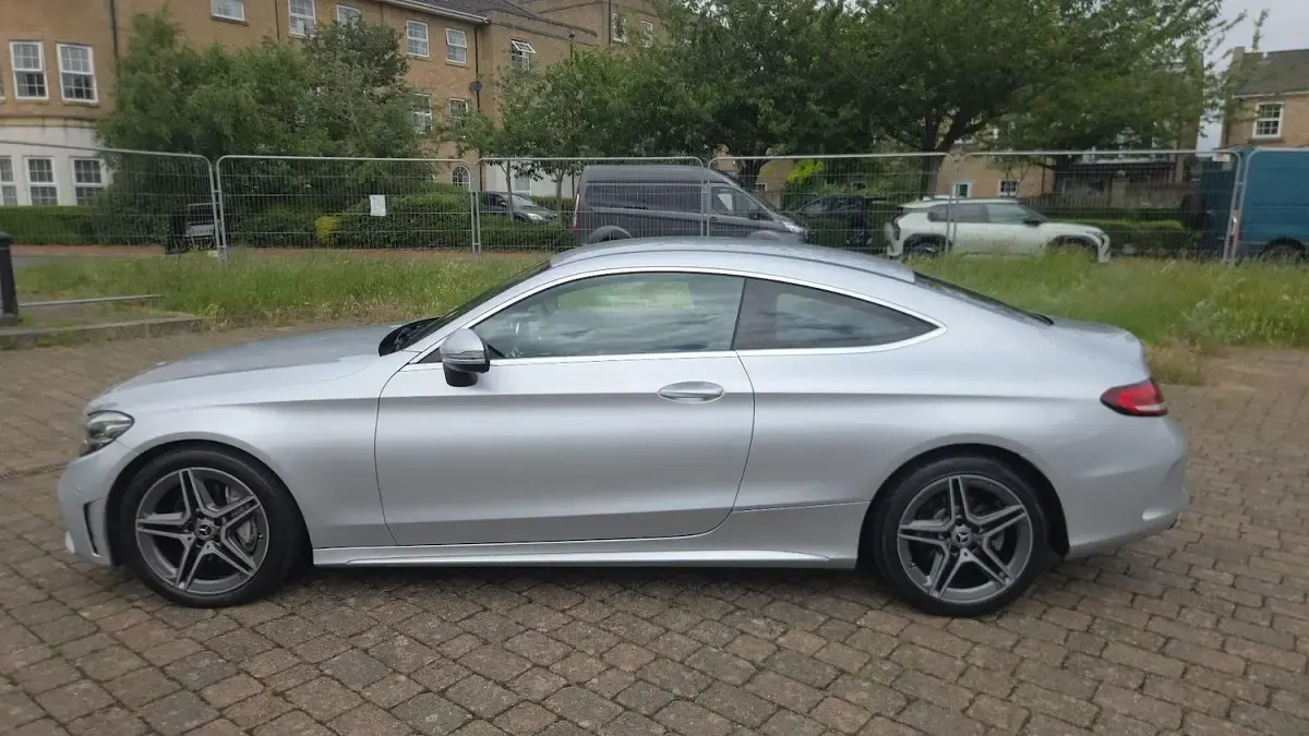 Used Mercedes C200 AMG line 184 HP (135 kW) 2019 Silver Coupe