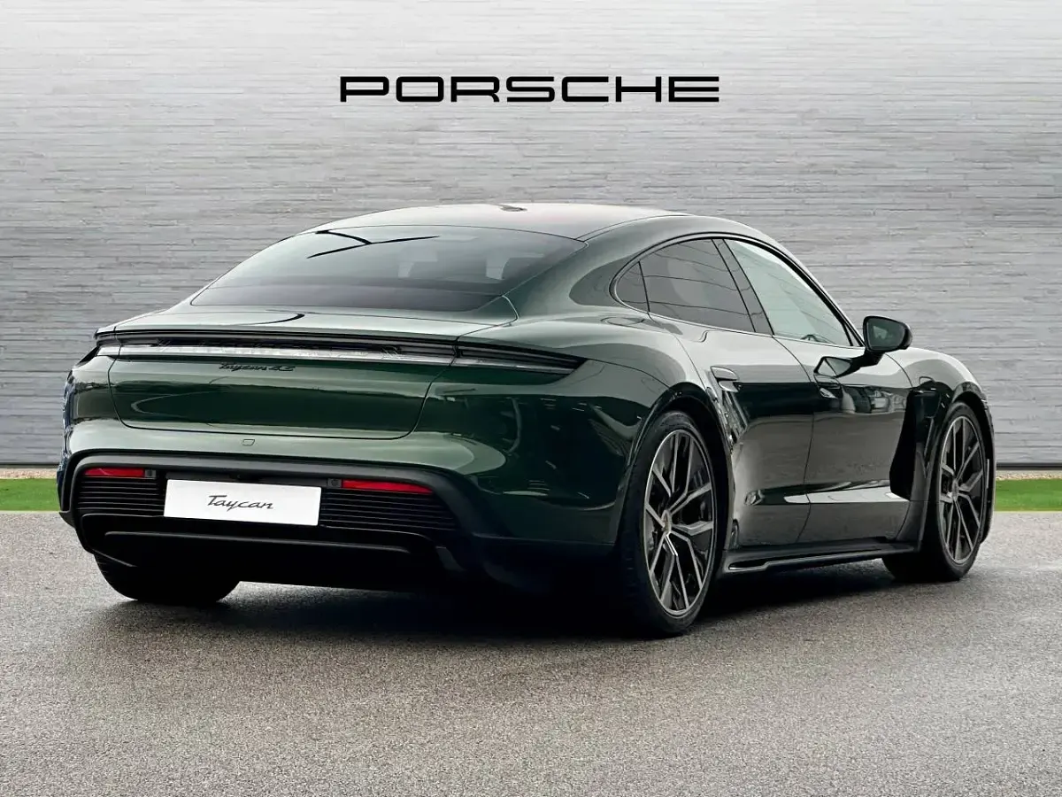 Used Porsche Taycan Black Edition 439 kW (598 HP) 2025 Oak green metallic neo Sedan