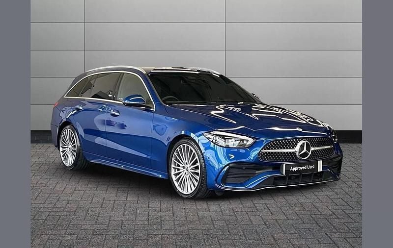 Blue Used 2024 Mercedes C300e AMG Line Premium Estate | £34,895 (Good price) - Image 1/4