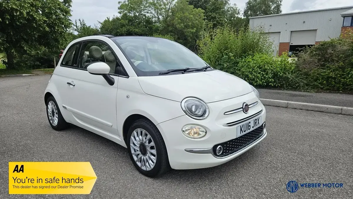 Used Fiat 500C Lounge 105 HP (77 kW) 2016 White Cabriolet