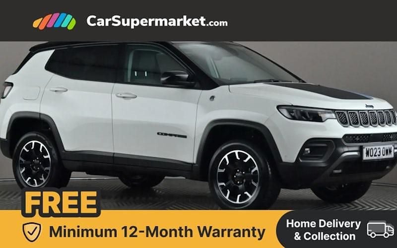 White/black Used 2023 Jeep Compass Trailhawk SUV | £16,697 (Fair price) - Image 1/4