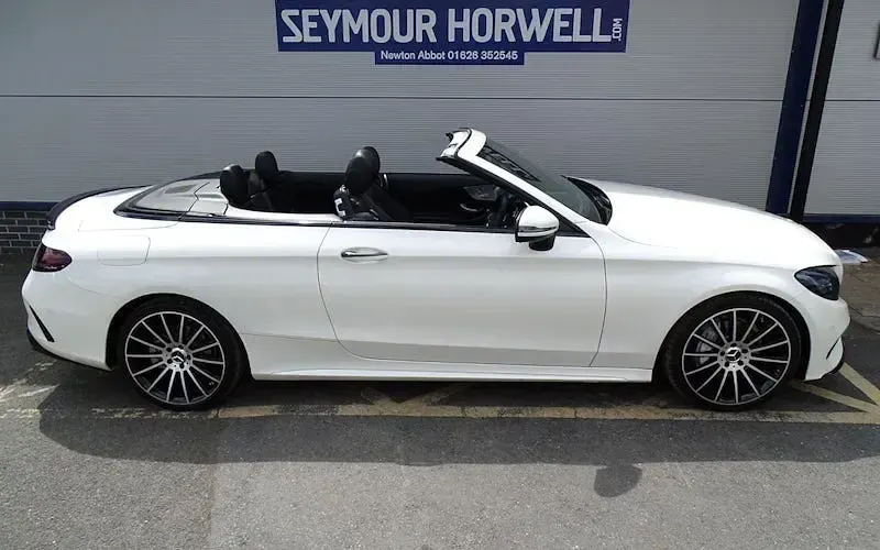 Used Mercedes C220 AMG line 170 HP (125 kW) 2018 White Cabriolet