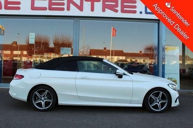 Used Mercedes C220 AMG line 170 HP (125 kW) 2017 White Cabriolet