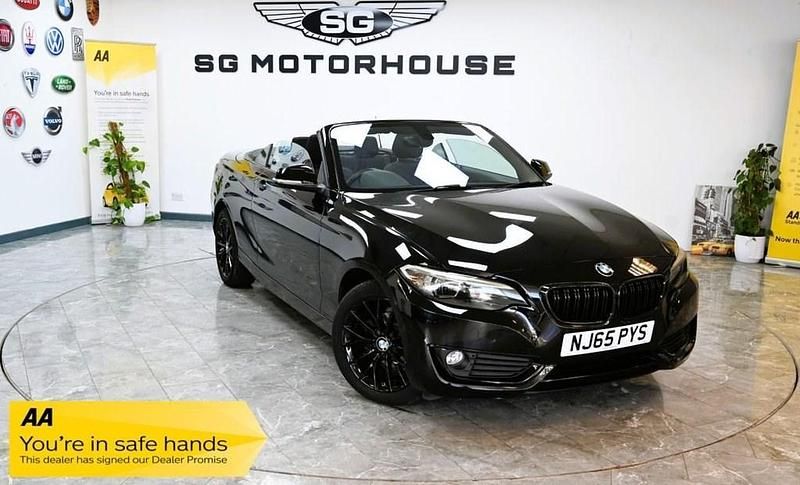 Black Used 2015 BMW 218 Comfort Edition Cabriolet | £9,985 (Good price) - Image 1/4