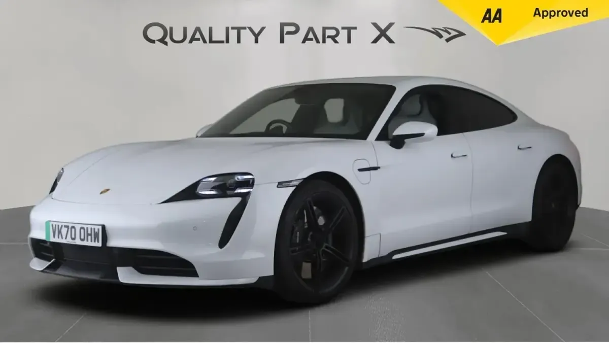 Used Porsche Taycan Performance Package 500 kW (680 HP) 2020 White Sedan
