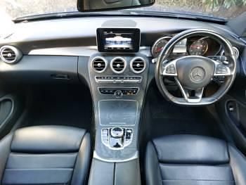 Used Mercedes C220 AMG line 170 HP (125 kW) 2018 Blue Coupe