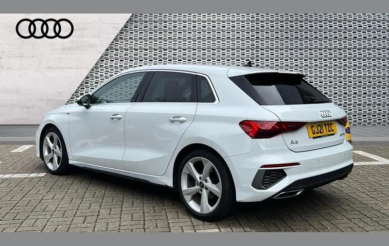 Used Audi A3 S-Line 147 HP (108 kW) 2021 White Sedan
