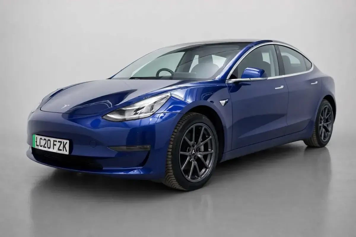 Used Tesla Model 3 Long Range AWD 366 kW (498 HP) 2020 Blue Sedan