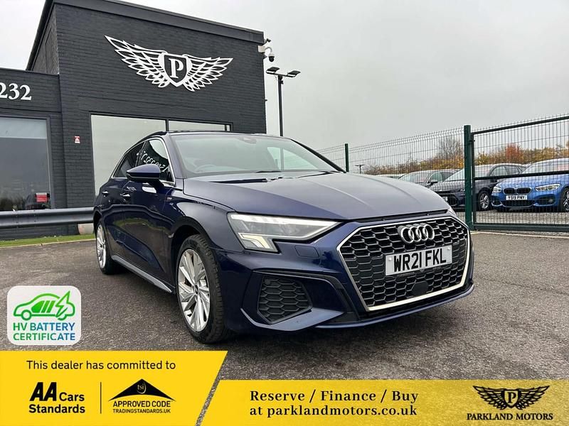 Used Audi A3 Sportback e-tron S-Line 204 HP (150 kW) 2021 Blue Hatchback