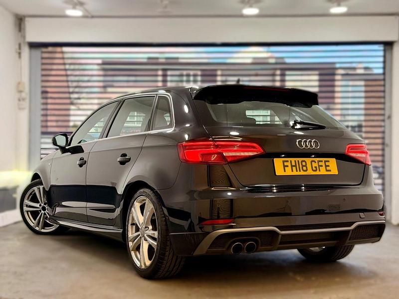 Used Audi A3 S-Line 150 HP (110 kW) 2018 Black Sedan