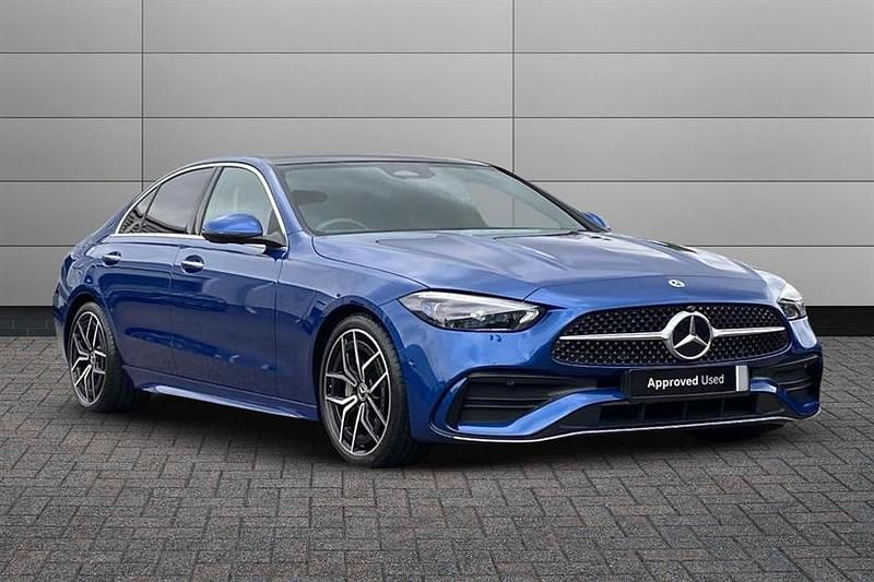 Spectral blue Used 2024 Mercedes C300 AMG Line Premium Plus Sedan | £39,500 - Image 1/4