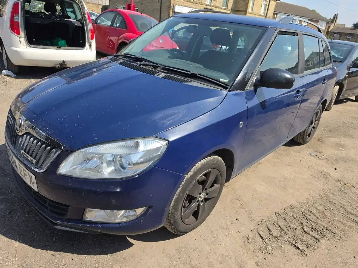Used Skoda Fabia GreenLine 75 HP (55 kW) 2014 Blue Estate