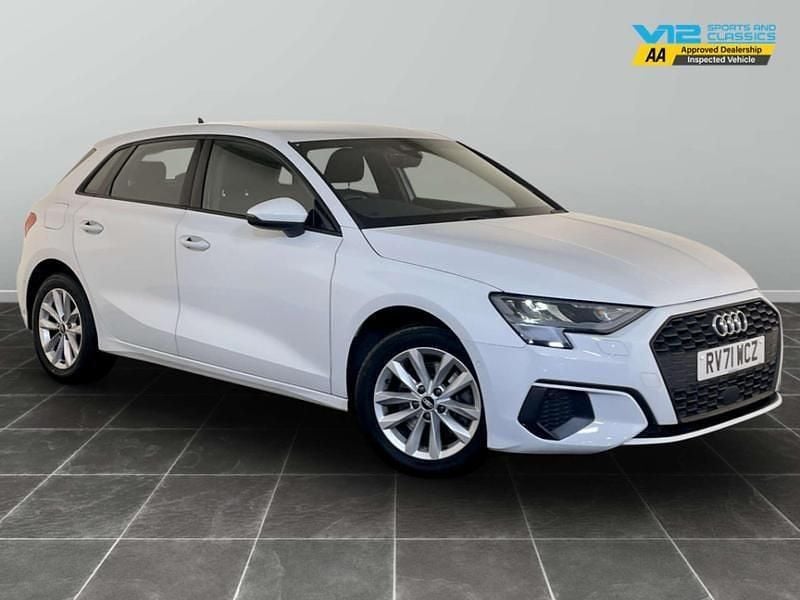 White Used 2021 Audi A3 Sportback Advanced Hatchback | £12,195 (Fair price) - Image 1/2