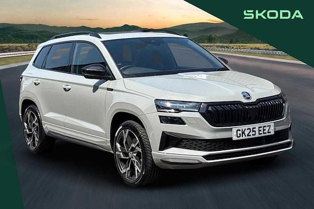Meteor grey Used 2025 Skoda Karoq SportLine SUV | £32,990 (A bit pricey) - Image 1/4