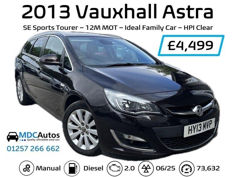 Brown Used 2013 Vauxhall Astra S Estate | £4,499 (Fair price) - Image 1/4
