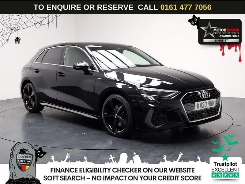 Black Used 2020 Audi A3 Sportback S-Line Hatchback | £16,780 (Fair price) - Image 1/3