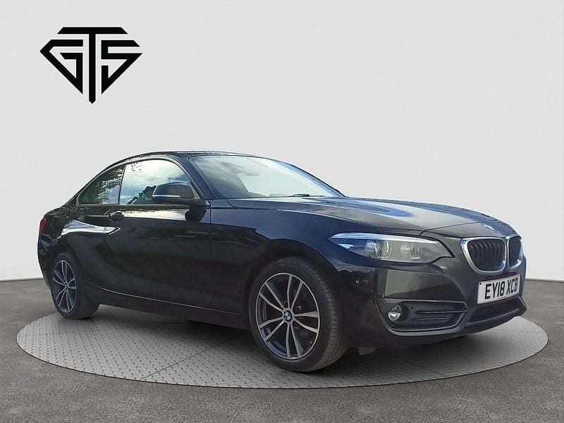 Black Used 2018 BMW 218 Sport Line Coupe | £9,995 (Good price) - Image 1/4
