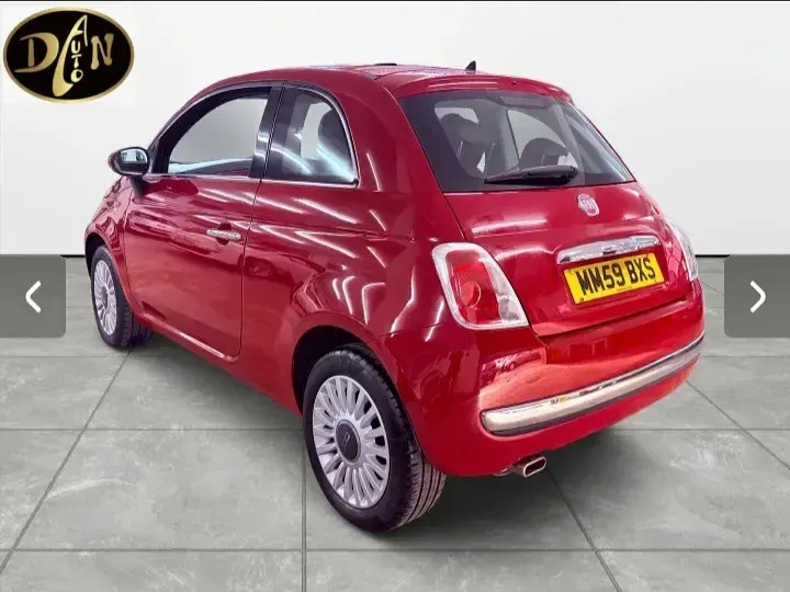 Used Fiat 500 Lounge 69 HP (50 kW) 2010 Red Hatchback