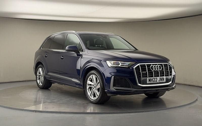 Navarra blue Used 2022 Audi Q7 S-Line SUV | £36,150 (Good price) - Image 1/4