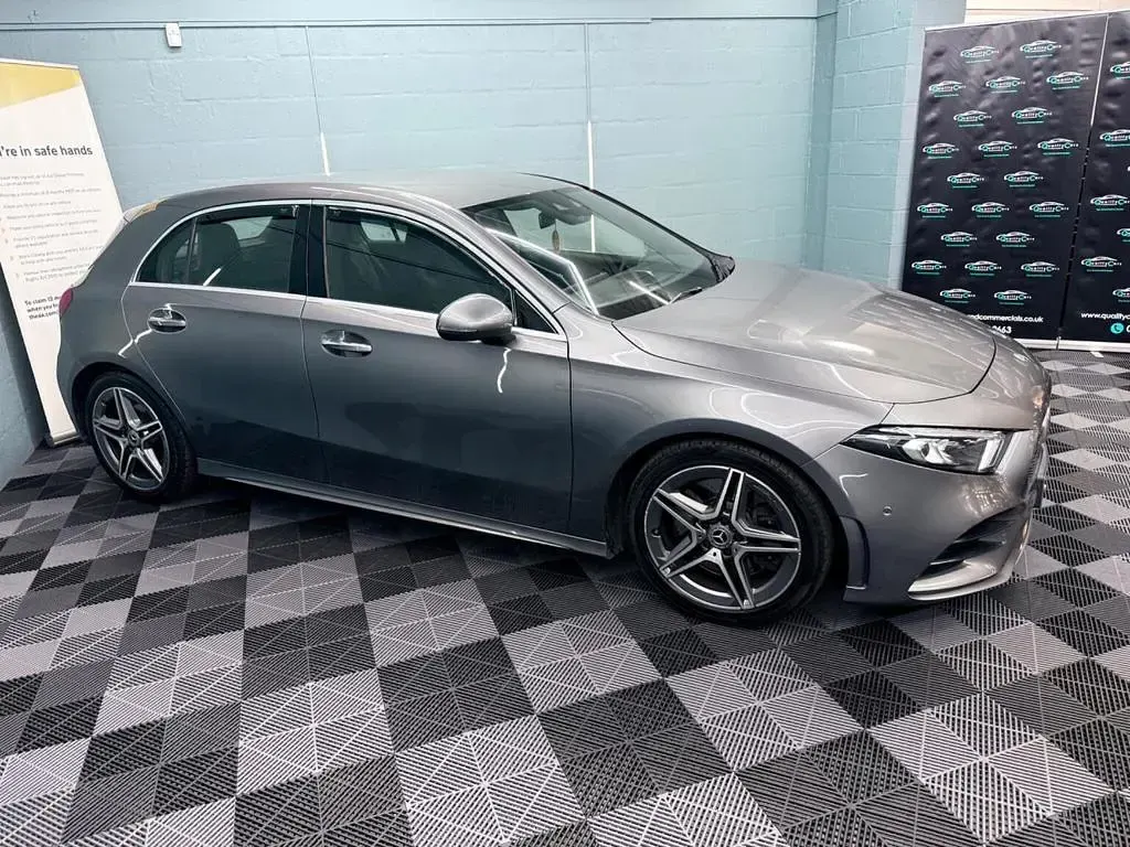 Used Mercedes A250 AMG line 224 HP (164 kW) 2018 Grey Hatchback