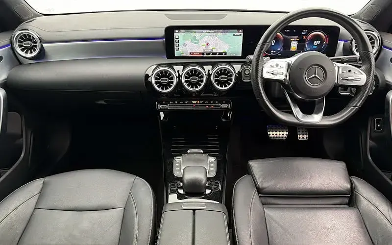Used Mercedes E250 AMG line 218 HP (160 kW) 2022 Blue Sedan