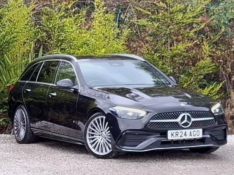Black Used 2024 Mercedes C300 AMG Line Premium Estate | £32,198 (Fair price) - Image 1/4