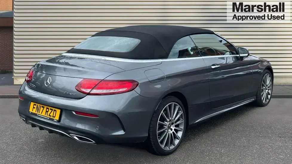 Used Mercedes C220 AMG line 170 HP (125 kW) 2017 Grey Cabriolet