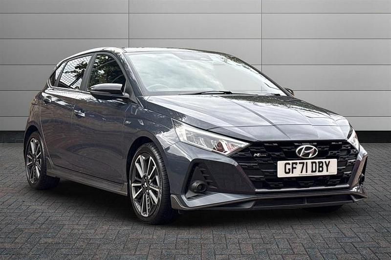 Aurora grey Used 2021 Hyundai i20 N Line Hatchback | £13,795 (Fair price) - Image 1/4