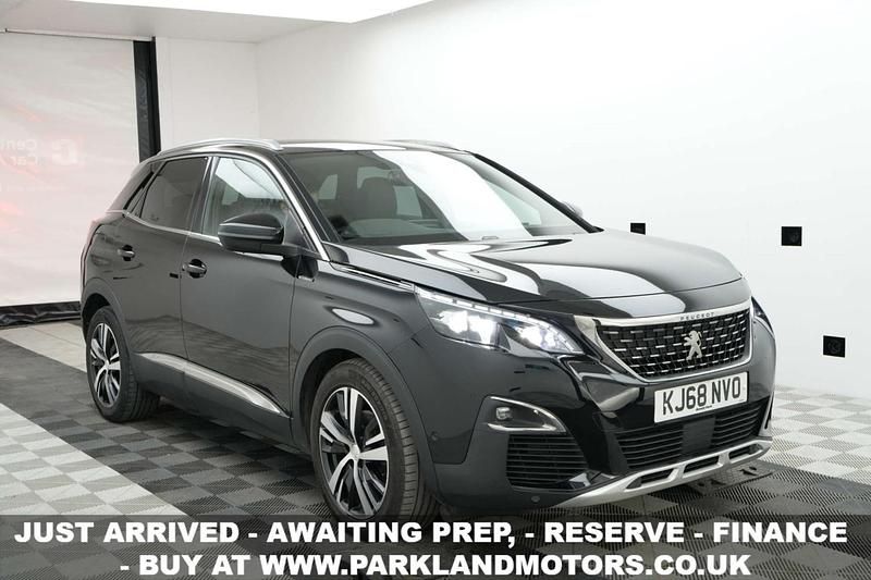Black Used 2019 Peugeot 3008 GT-line Hatchback | £12,660 (Fair price) - Image 1/4