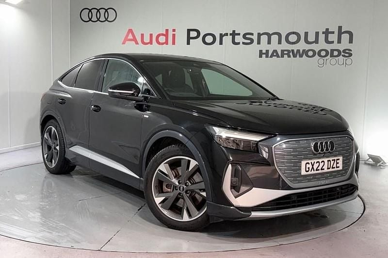 Black Used 2022 Audi Q4 Sportback e-tron S-Line SUV | £27,490 - Image 1/1