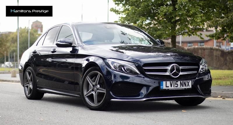 Blue Used 2015 Mercedes C300e AMG line Sedan | £14,395 - Image 1/4
