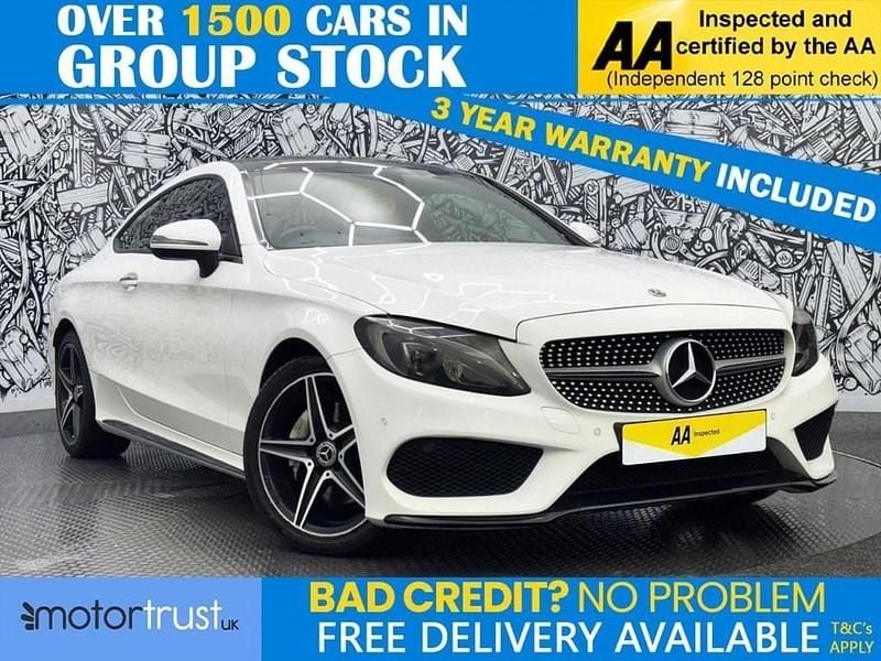 Used Mercedes C220 AMG Line Premium 170 HP (125 kW) 2017 White Coupe