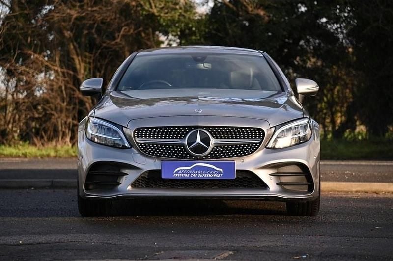 Used Mercedes C300 AMG line 258 HP (189 kW) 2021 Silver Coupe