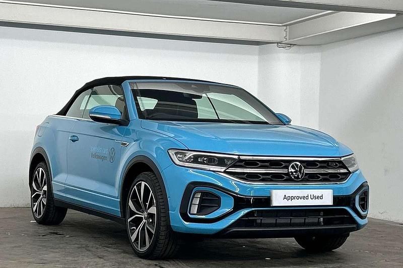 Blue New 2025 VW T-Roc Cabriolet R-line Cabriolet | £33,190 (A bit pricey) - Image 1/4
