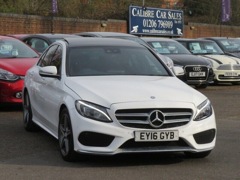 White Used 2016 Mercedes C250 Premium Plus Sedan | £14,995 (Fair price) - Image 1/4