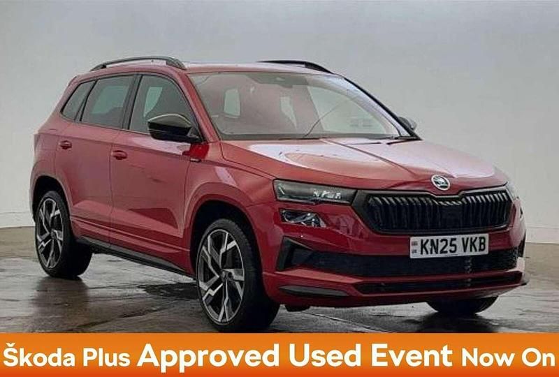Red Used 2025 Skoda Karoq SportLine SUV | £28,995 (A bit pricey) - Image 1/3