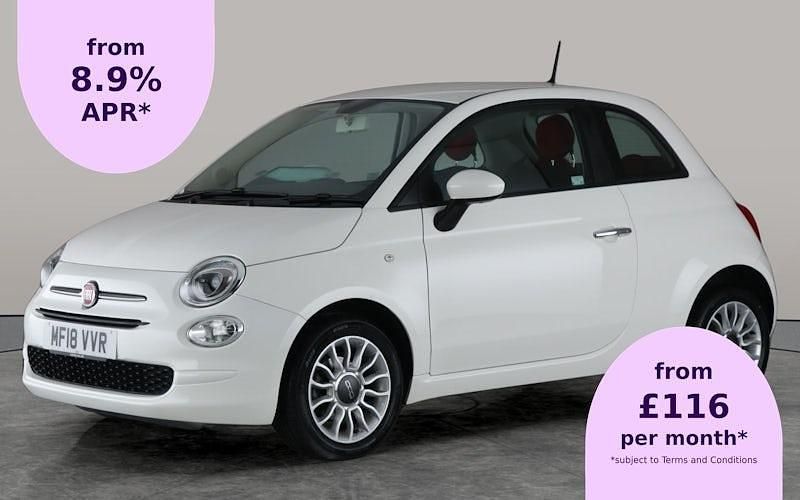 White Used 2018 Fiat 500 Pop Star Hatchback | £7,891 (Fair price) - Image 1/1