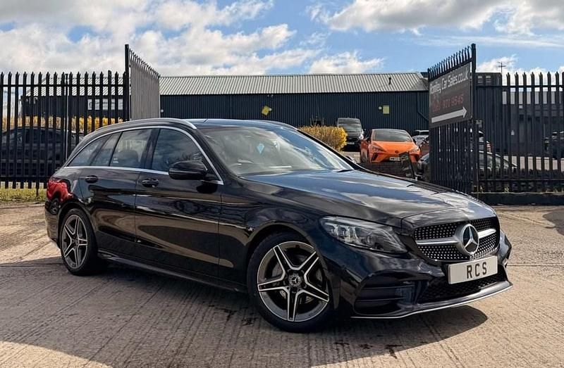 Used Mercedes C200 AMG line 198 HP (145 kW) 2019 Black Estate