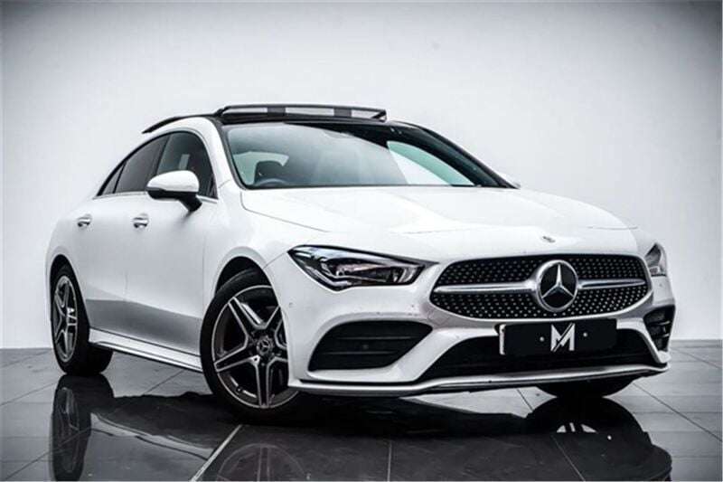 White Used 2022 Mercedes CLA200 AMG line Coupe | £27,995 (Expensive) - Image 1/3