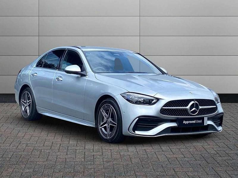 Silver Used 2024 Mercedes C300e AMG Line Premium Sedan | £33,444 (Super price) - Image 1/4