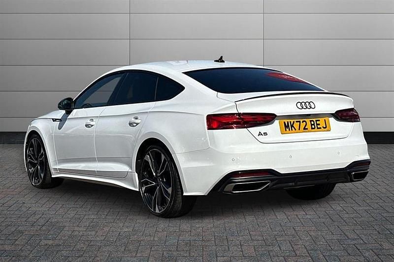 Used Audi A5 Black Edition 204 HP (150 kW) 2022 Glacier white Coupe