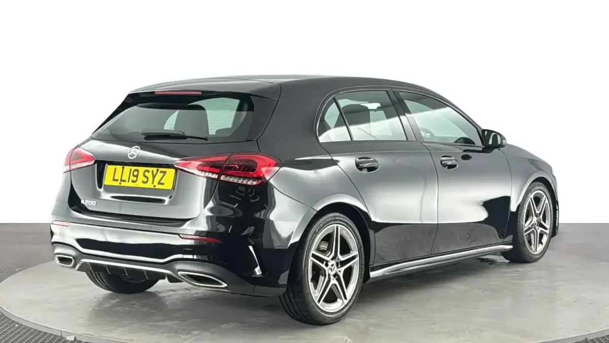 Used Mercedes A200 AMG line 163 HP (119 kW) 2019 Black Hatchback