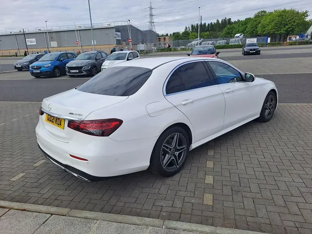 Used Mercedes E220 AMG line 2021 White Sedan
