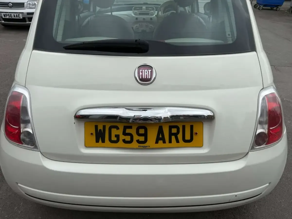 Used Fiat 500 Pop 69 HP (50 kW) 2009 White Cabriolet