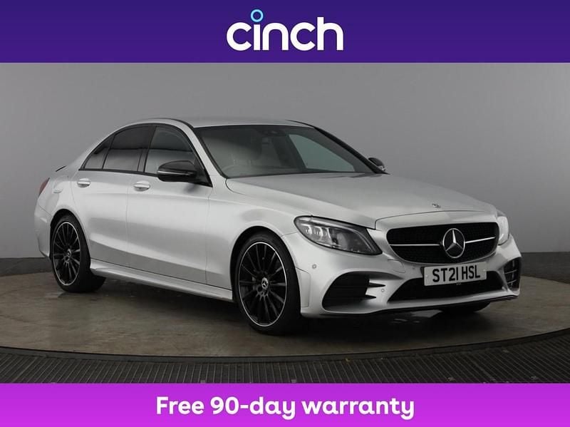 Silver Used 2021 Mercedes C220 AMG line Sedan | £22,489 (Fair price) - Image 1/3