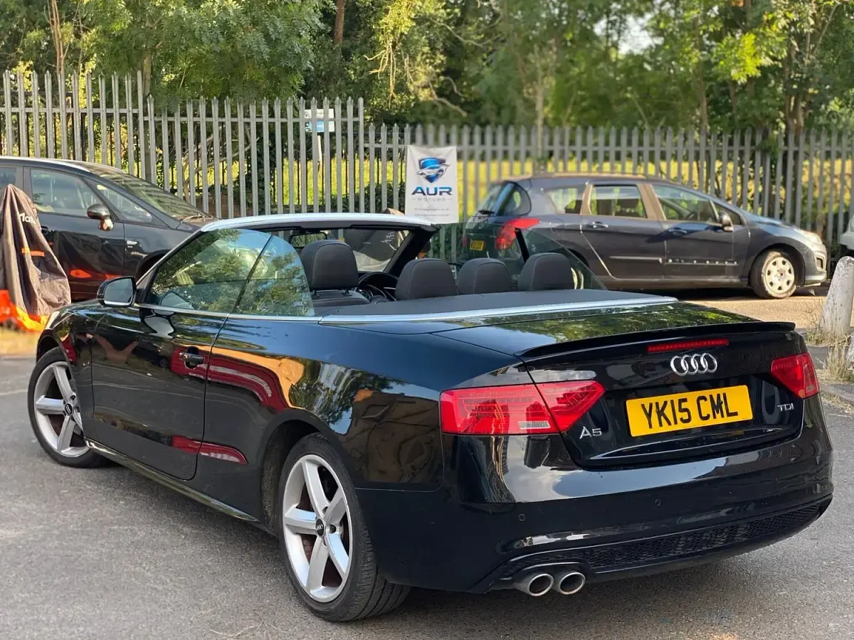 Used Audi A5 Cabriolet S-Line 177 HP (130 kW) 2015 Black Cabriolet