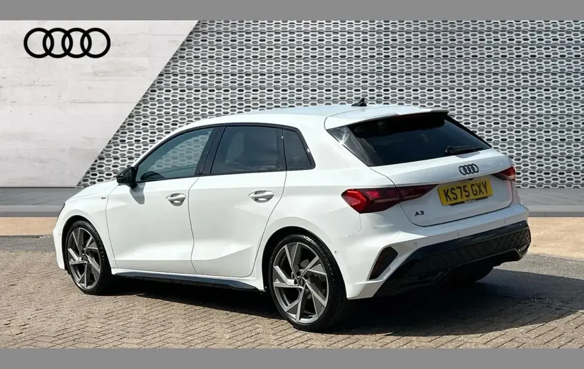 New Audi A3 Black Edition 147 HP (108 kW) 2025 White Hatchback