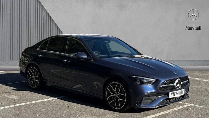 Blue Used 2024 Mercedes C200 AMG Line Premium Sedan | £35,495 - Image 1/4